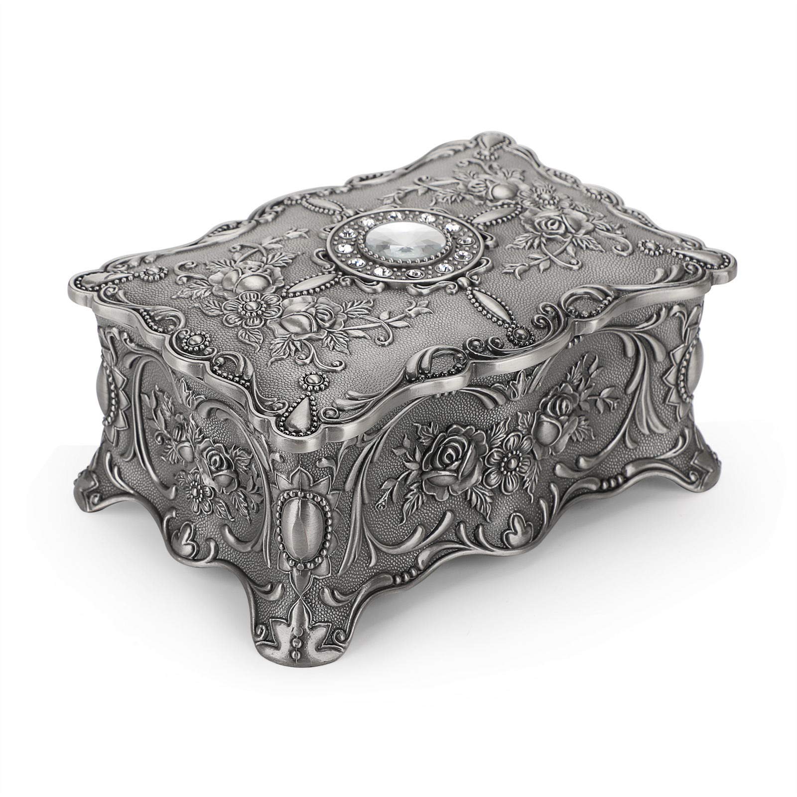 Amazon.com: Hipiwe Vintage Rectangular Jewelry Box, Enameled
